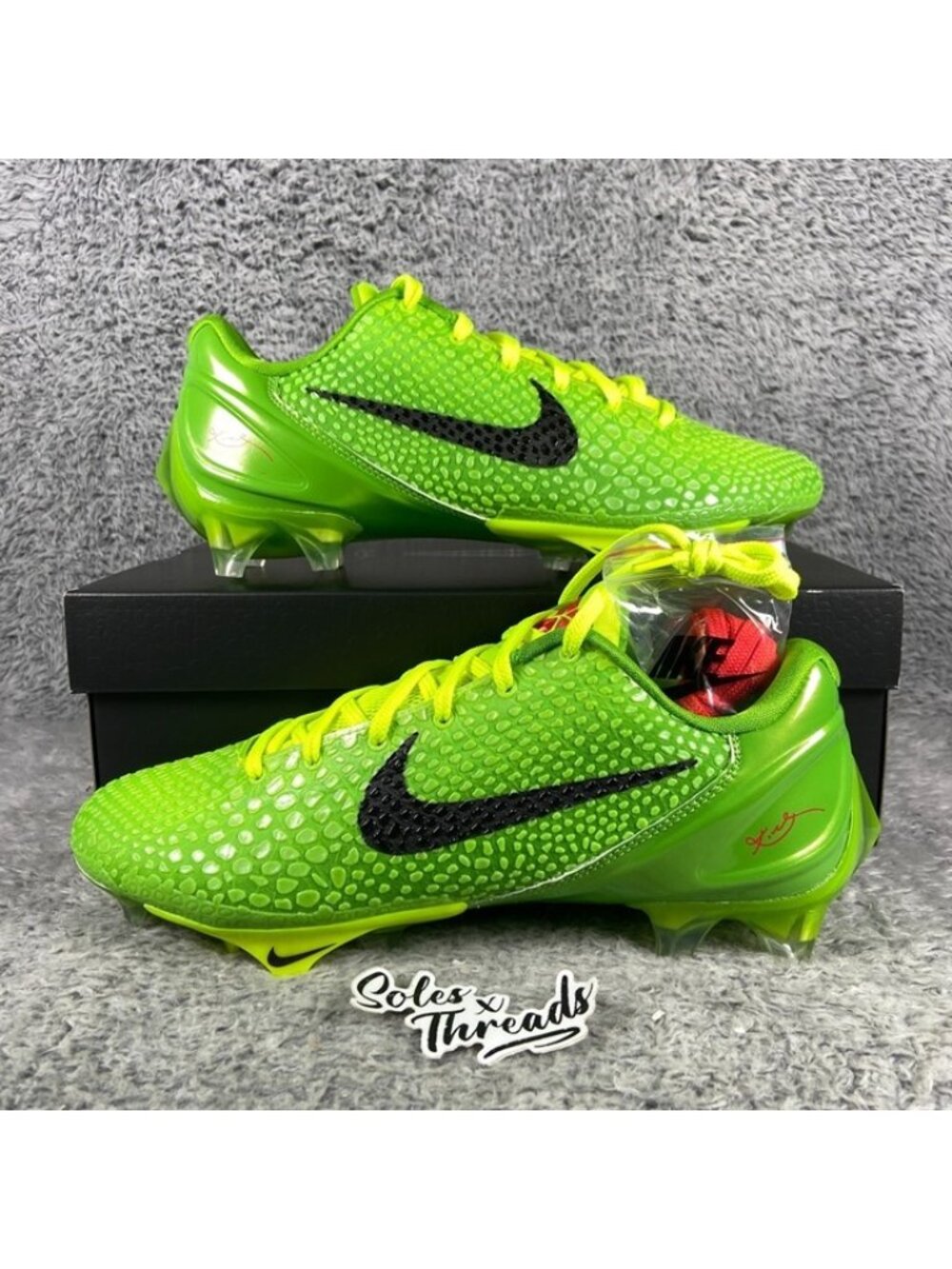 Nike Vapor Edge x Kobe 6 SE Grinch Football Cleats Size 10 Men FQ7645-300